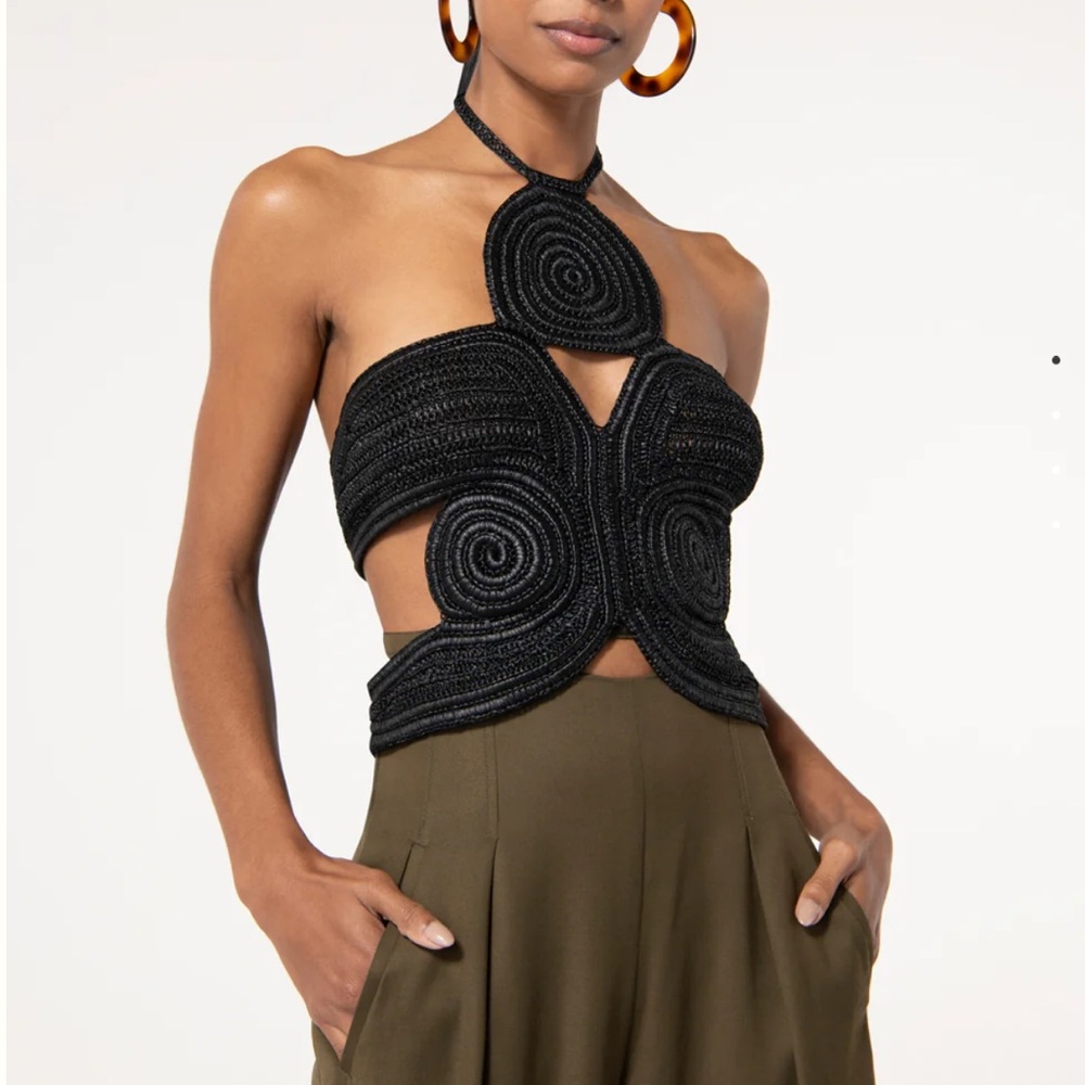 CULT GAIA | Archee Crochet Top | Medium | Black | NWT!